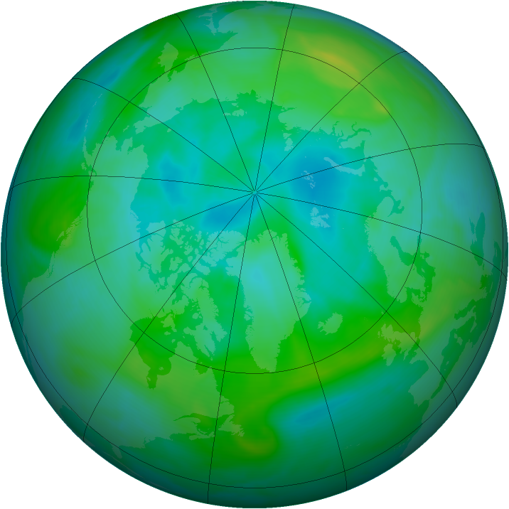 Arctic ozone map for 28 August 2006